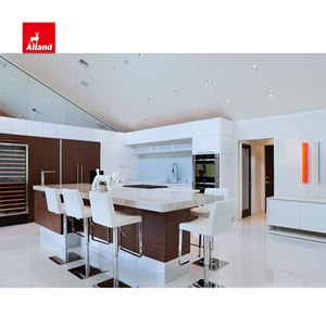 Alland pabrik penjualan langsung Pantry tinggi warna putih Lacquer penyimpanan perabotan lemari dapur untuk dapur - Product Image 3