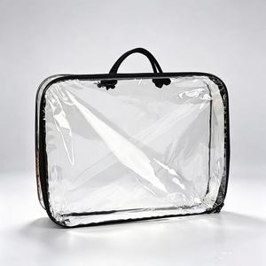 <span class=keywords><strong>Sac</strong></span> de rangement personnalisé en PVC/EVA avec fermeture éclair, impression sérigraphique, emballage recyclable pour draps, oreillers, vêtements, ustensiles de cuisine, parapluies, OEM/ODM - Product Image 1