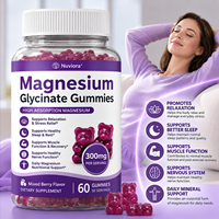 Gummy Magnesium Glycinate 300mg 60 Buah Rasa Campuran Berry, Label Pribadi OEM Grosir, Mendukung Relaksasi Otot dan Tidur Nyenyak