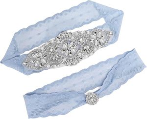 Lot de 2 jarretières élastiques personnalisées en <span class=keywords><strong>dentelle</strong></span> avec strass et perles <span class=keywords><strong>pour</strong></span> demoiselles d'honneur, cadeau de fête prénuptiale et enterrement de vie de jeune fille - Product Image 6