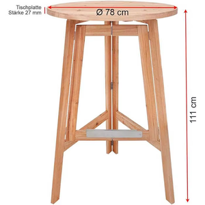 Table de camping pliante en bois moderne, table à café et à vin stable, écologique, en bois de pin, portable, pour pique-nique en plein air - Product Image 4