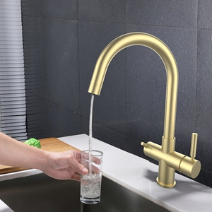 Robinet de cuisine à 3 voies en or brossé Wasserhahnhousehold Ro System <span class=keywords><strong>crea</strong></span> Robinet de cuisine à 3 voies - Product Image 3