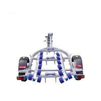 Remorque porte-bateau bateau en aluminium avec moteur et remorque