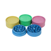 Offre Spéciale – Moulin à Herbes Manuel en Plastique 55mm avec Aimant, Couleurs Assorties, 2 Couches, Personnalisable – Accessoires Fumeur