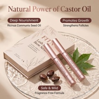 Coffret Cadeau Sérum Cils et Sourcils Or Rose Formule Peptidique Nourrissant Allongeant Usage Quotidien Marque Privée OEM Logo Personnalisé 3ml