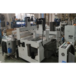 High speed Plastic bottom sealing three folding bag making machine for large T-shirt Flat Japan garbage bags