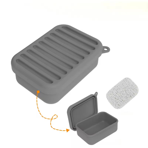 Boîte à <span class=keywords><strong>savon</strong></span> portable en silicone anti-fuite avec couche de drainage, <span class=keywords><strong>porte</strong></span>-<span class=keywords><strong>savon</strong></span> antidérapant auto-drainant pour salle de bain et cuisine - Product Image 4