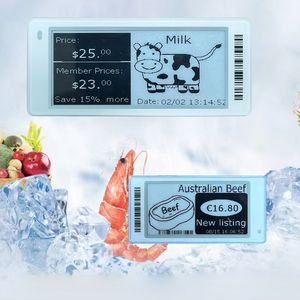 Supermercado nuevo 2,9 pulgadas Ble E Ink Pricer Etiqueta de estante Digital etiqueta de precio Esl electrónico de baja temperatura para ambiente congelado - Product Image 1