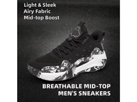 Chaussures de basketball pour hommes, confortables, respirantes, antidérapantes, avec empeigne en microfibre, semelle intermédiaire MD, fermeture à lacets, pour sports de plein air
