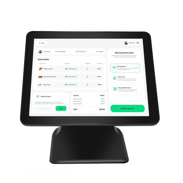 New 15 Inch HD Touch Screen LCD Monitor with USB Interface for Restaurant Hotel Business Use