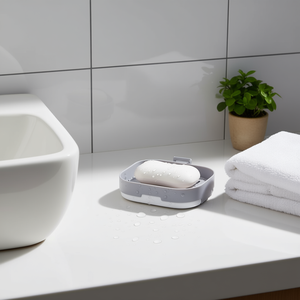 Erpsl <b>Soap</b> Dish Single Layer Plastic Bathroom <b>Soap</b> <b>Holder</b> With Drainage - Product Image 1