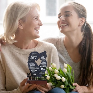 Regalos Sentimentales para el Día <span class=keywords><strong>de</strong></span> <span class=keywords><strong>la</strong></span> Madre y Cumpleaños - Placa Conmemorativa <span class=keywords><strong>de</strong></span> Madera con Ángel Moderno para Mamá, Hija, <span class=keywords><strong>Mi</strong></span> Mamá, Navidad, San Valentín, Pascua - Product Image 5