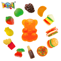 Caramelos Vegan Sugar Free Delicious Fast Food Fruit Flavor Hamburger Halal Soft Candy Burger Custom Gummy Candies Halal Vegan