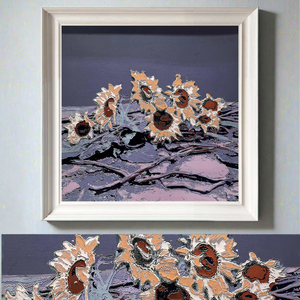 Acrylic Sơn Tường Nghệ Thuật Hoa hướng dương Phong Cảnh Trang Trí Nội Thất Hình Ảnh Khung Dầu Vừa Trên Giấy Hỗ Trợ Cơ Sở - Product Image 3