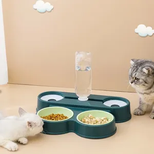 Bebedero Automático para Mascotas, para Perros y Gatos, Diseño de Doble Recipiente, Plástico, Capacidad de 500 ml, para Uso en Interiores y Exteriores - Product Image 2