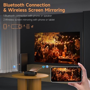 Mini <span class=keywords><strong>projecteur</strong></span> portable d'extérieur WiFi pour <span class=keywords><strong>Vamvo</strong></span>, résolution native 1080P, avec haut-parleurs intégrés pour téléphones/clés TV/PS5/ordinateurs portables/USB - Product Image 2