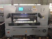 Máquina de corte de papel hidráulico con control de programa de QZYK-920D, cortador de papel de material, guillotina