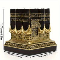 Sculpture de la Kaaba en résine islamique en gros, cadeaux du Ramadan et de l'Aïd, décoration de la maison musulmane, ornement de table religieux