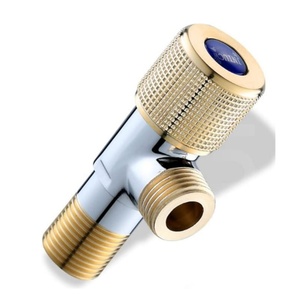 Robinet d'arrêt d'angle en laiton à filetage mâle G1/2'' pour raccord de tuyau standard, pour eau chaude et froide, cuisine et salle de bain - Product Image 6
