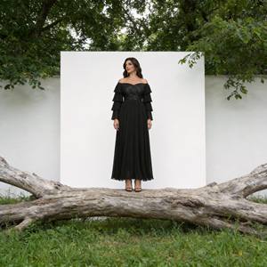 Abaya Elegante de Poliéster con Lentejuelas Bordadas para Mujeres Musulmanas, Proveedor Mayorista Personalizado OEM ODM - Product Image 4