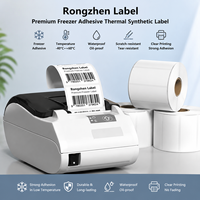 Étiquette en papier synthétique thermique directe adhésive pour congélateur, 100x150mm A6, imperméable, résistante à l'huile, rouleau d'autocollants 4x6 pour produits surgelés, vente en gros