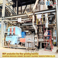 Ligne de production de panneaux MDF MINGHUNG 1220*2440mm d'occasion avec presse à chaud multi-étages certifiée CE, capacité de 100-500 m³/jour, ponceuse de stock de bois