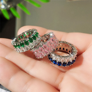 Anello a Doppia Fila con Design a Goccia, Stile Elegante, Anello da Dito per Donne - Product Image 4
