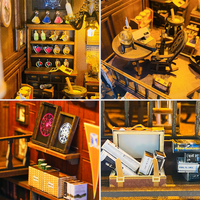 CAYI Nouveau Mira Magic House Miniature Book Nook Diy BookNook Kit de construction de nichoir à livres en bois 3D avec lumière