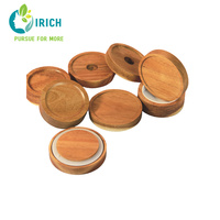 Bouchon à clapet pour pot à bougie, couleur bois naturel, couvercle en bois inviolable, joint personnalisé marron pour bouteilles, logo personnalisé