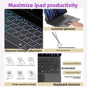 คีย์บอร์<span class=keywords><strong>ด</strong></span>ไร้สาย Magic /Type-C ปี 2024 สำหรับ iPad Pro 11/12.9/10.9/13 นิ้ว และ iPad Air คีย์บอร์<span class=keywords><strong>ด</strong></span>แม่เหล็กแบบลอยได้ - Product Image 3