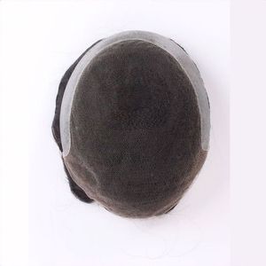 Perruques pour hommes personnalisées transfrontalières, diverses bases en <span class=keywords><strong>filet</strong></span>, toutes en <span class=keywords><strong>cheveux</strong></span> humains véritables, postiches entièrement tissées à la main avec boucle frontale flottante - Product Image 2