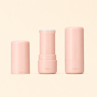Mini tube de déodorant 5g/7g, contenant vide en plastique PP à mécanisme rotatif, emballage personnalisé pour baume parfumé solide avec logo estampé or