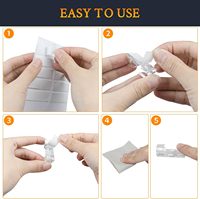 50 Pièces de Clips de Gestion de Câbles Autocollants de Petite Taille Transparentes pour TV PC Ordinateur Portable Câble Ethernet Maison Bureau
