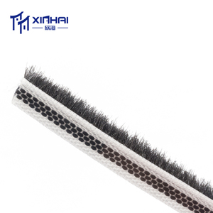 silicone wool pile weather strip for aluminum windows and UPVC windows adhesive mohair strip weather bar - Product Image 3