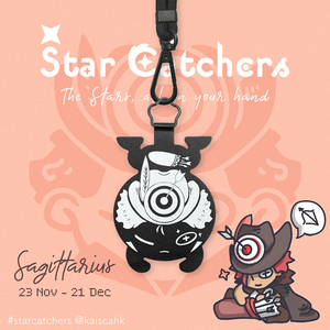 Llavero Star Catchers con diseño de panda negro, logotipo de estrella y patrón de objetivo, correa universal para teléfono para dispositivos móviles - Product Image 2