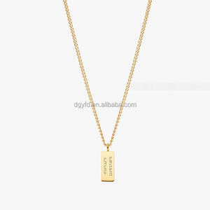 สร้อยคอสำหรับผู้หญิงสลัก<span class=keywords><strong>ชื่อ</strong></span>ด้วยเลเซอร์สีโรสโกลด์พร้อมจี้เครื่องประดับสำหรับ<span class=keywords><strong>ผู้ชาย</strong></span> - Product Image 2