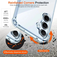 Coque de téléphone transparente pour Samsung A36 A56 A16 A06 A35 A55 A25 A15 A17 A07 A04E A14 A24 A26 A32 A05S, coque transparente antichoc
