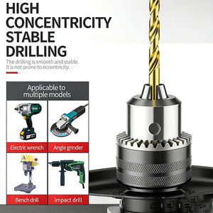 Mandrin de perceuse sans clé de 10 mm avec conception à trois mâchoires en acier rigide manuel, pièces détachées pour outils électriques - Product Image 6