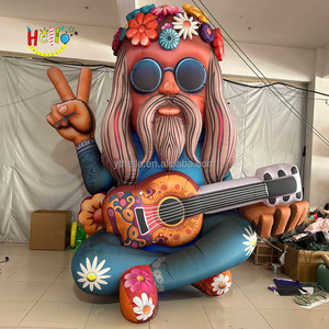 Accessoires de festival de musique Modèle de charter gonflable Jouer de la <span class=keywords><strong>guitare</strong></span> Vieil homme gonflable - Product Image 3