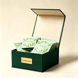 Manufacture Eco Friendly Custom Snack Tea <b>Leaf</b> Bags Packaging Rigid Paperboard Magnetic Gift Food Grade Green Tea <b>Paper</b> Box - Product Image 1