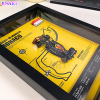 Modèle de voiture de course en alliage Ksart F1, décoration murale 3D, cadre photo peint à la main, artisanat exquis pour garçons