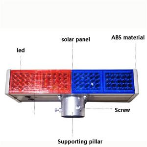 Feu de signalisation solaire clignotant intelligent, panneau solaire monocristallin IP54, batterie au lithium, 20 LED, autonomie de 12h - Product Image 2