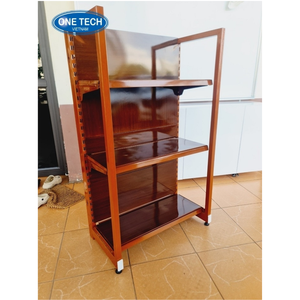 Estantería gondola de 3 niveles con respaldo liso, expositor metálico de Vietnam, respaldo fijo, rectangular, de instalación rápida, independiente - Product Image 6