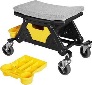 Siège roulant pour le detailing automobile, tabouret de travail pour le lavage de voiture, siège de travail pour le detailing automobile, siège roulant avec plateau de rangement - Product Image 1