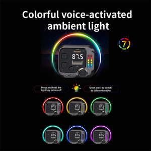 BT5.3 Kit de Coche QC3.0 Dual USB PD20W Tipo-C <span class=keywords><strong>Cargador</strong></span> Rápido 30W Potencia de Salida OTP Transmisor FM Reproductor de MP3 Inalámbrico Manos Libres Llamadas - Product Image 5