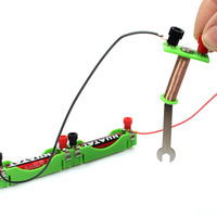 Kit pembelajaran elektromagnet Junior, instrumen pengajaran percobaan fisik, Kit sains pendidikan sekolah.
