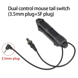 Interrupteur à pression tactique LAMBUL à double fonction (constant/momentané) avec connecteurs SF, 2,5 mm et 3,5 mm pour contrôle PEQ/<span class=keywords><strong>DBAL</strong></span> - Product Image 4