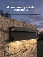Corniche murale extérieure en alliage d'aluminium pour villas et maisons individuelles ; Vente directe usine, options sur mesure, variété de couleurs, modèle 6063