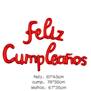 Set di Palloncini in Foil 'FELIZ CUMPLEAÑOS' da 16 Pollici, Palloncini Alfabetici <span class=keywords><strong>per</strong></span> Decorazioni di Feste di Compleanno - Product Image 3