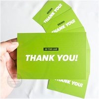 Cartes de visite promotionnelles personnalisées avec logo imprimé, cartes postales d'écriture, cartes de remerciement, cartes en carton avec pelliculage.
